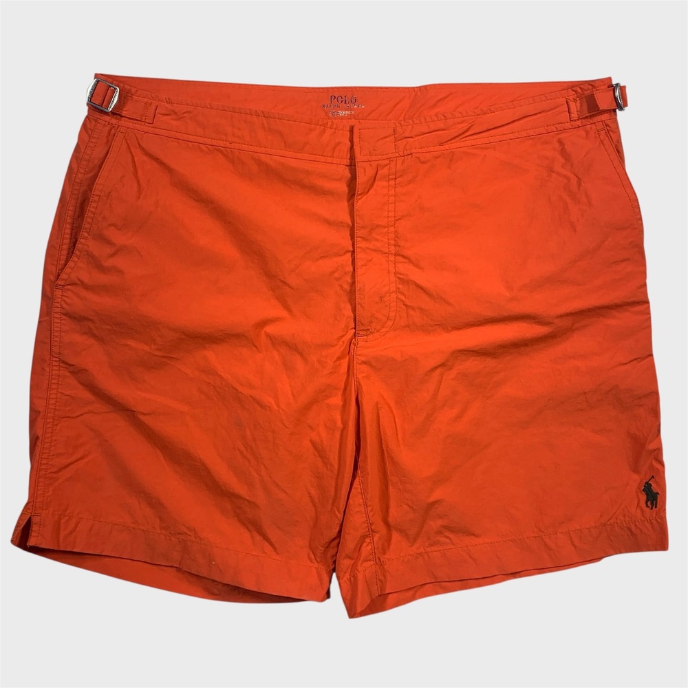 Polo Ralph Lauren 6-Inch Monaco Swim Trunk Men's 38 Orange Classic Fit Swimwear